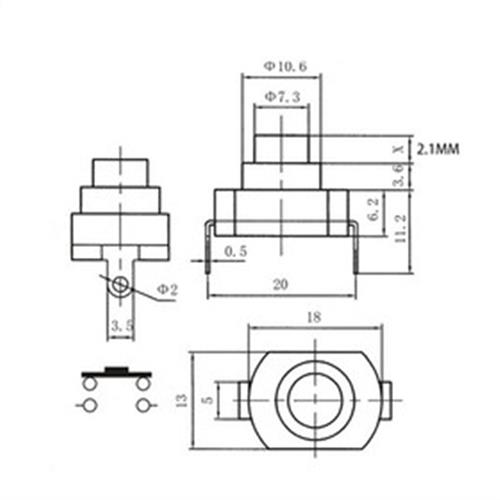 极速JL认证大电流6A10As 250V 自锁/无锁 按钮开关电饭盒台灯按键