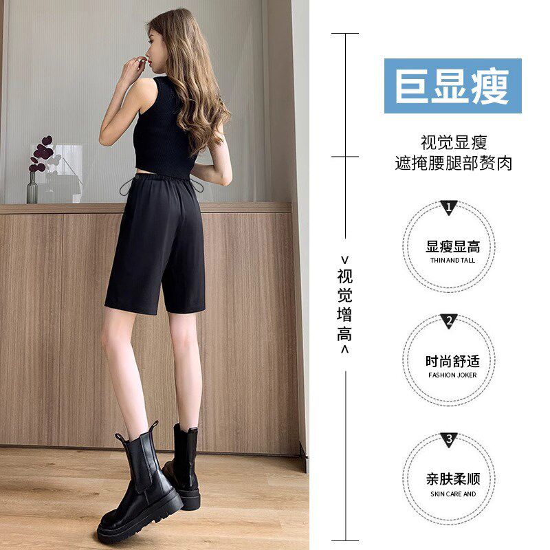 新品孕妇短c裤夏季薄款外穿2025新款小个子五分西装裤打底不勒肚