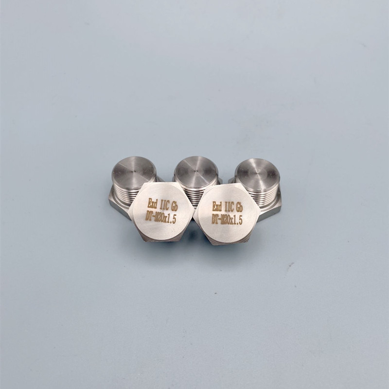 极速304不锈钢防爆堵头防爆丝堵内丝堵头外六角闷盖M20x1X.5G1/2