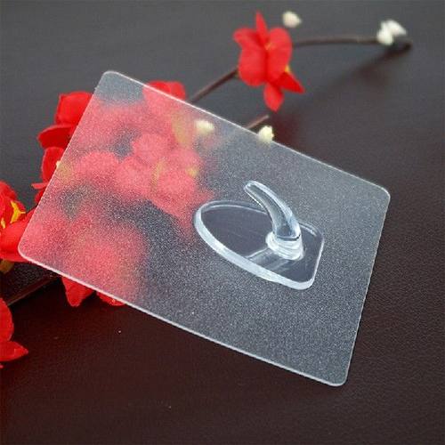 极速20pcs Transparent Wall Hook Strong ISelf Adhesive Door W