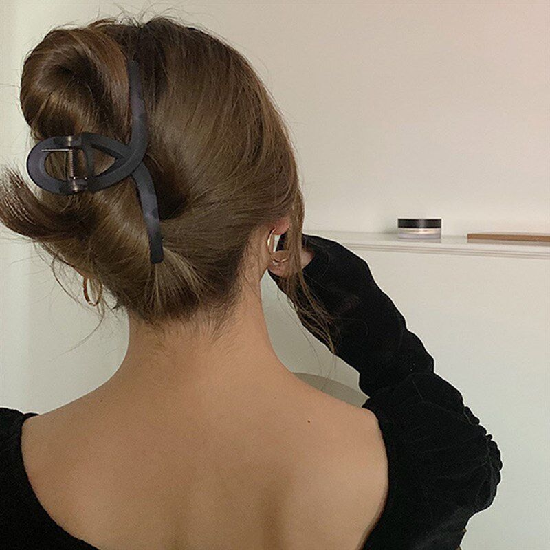 极速2021 Korean Fashiqon Resin Grab Clip Large Acetate Hair