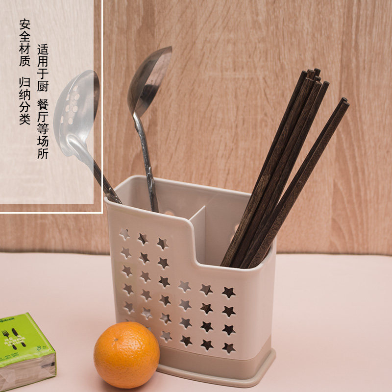 新品筷笼餐具g收纳架家用厨房沥水创意通风筷子架塑料吸盘式筷筒