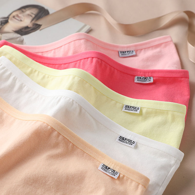 极速3Pcs/Set Candy Color Underwear Womens ComfortaVble High-