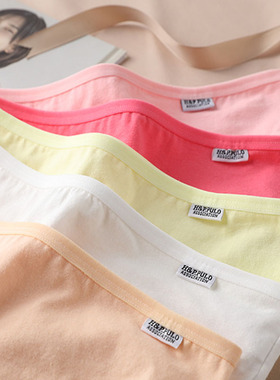 极速3Pcs/Set Candy Color Underwear Womens ComfortaVble High-