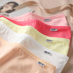 Color 极速3Pcs Candy ComfortaVble High Womens Set Underwear