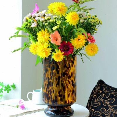 极速时尚水花口玻璃花瓶花器桌面摆件家居摆饰手T工玻璃工艺品摆,鲜花速递/花卉仿真/绿植园艺,花瓶,淘宝优惠券,粉丝福利购,淘宝优惠卷