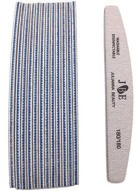 极速10 Pcs Nail File 100 150 180 240 Grit Unhas De GYel Nail