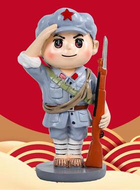 极速红色革d命文化主题文创红军人系列兵哥哥模型家饰家居摆饰新