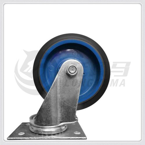 新品PLA600静音手推车手拉车配件6寸H150铁支架万向脚轮轱辘静音