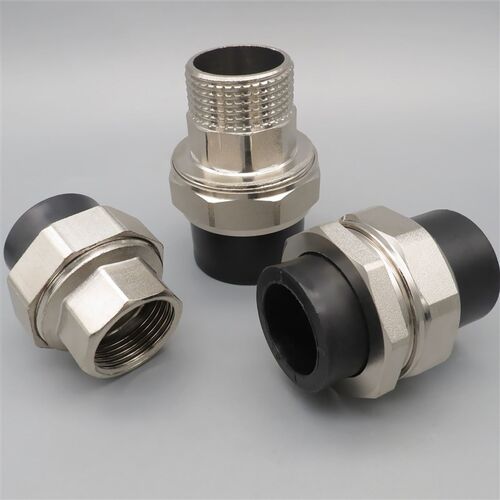 极速。PE外丝活接4分20r黑色40热熔50水管接头6分25配件6内丝管件