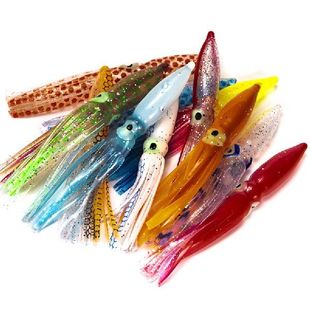 极速Hot!10pcs Soft Lure Squid Skirts 8cLm Rubber Artificial