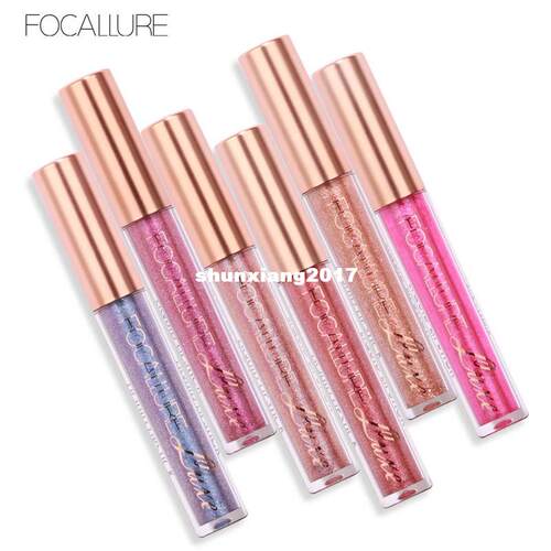 极速FOCALLURE 6Colos Shimmer Lipstick Metallic RLiquid Lipst