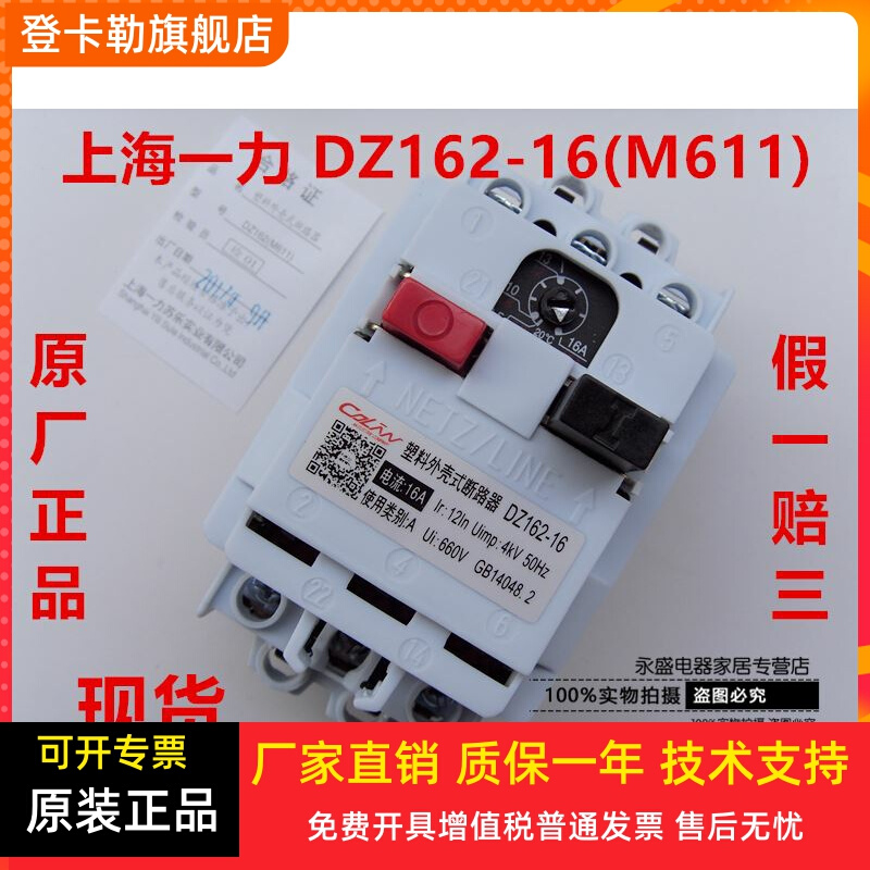 上海一力马达电动机保护开关断路器DZ162-40(M611)20A25A32A40A