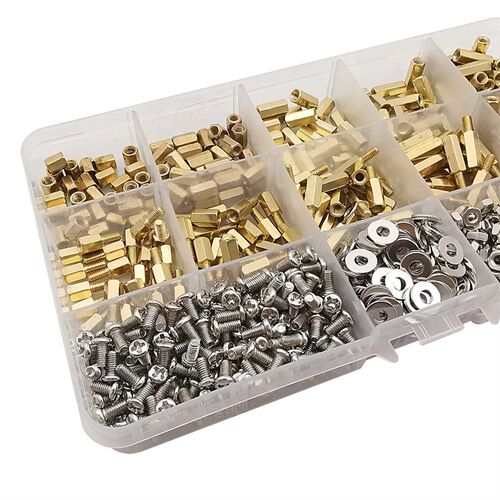 910PCS M3*6 8 10 12 14铜柱内六角铜柱螺丝盒装螺柱组合样品盒