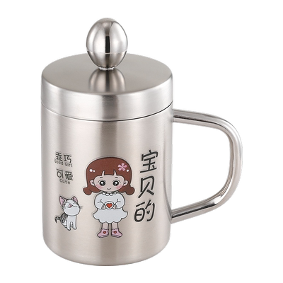 广曦316不锈钢儿童卡通家用水杯