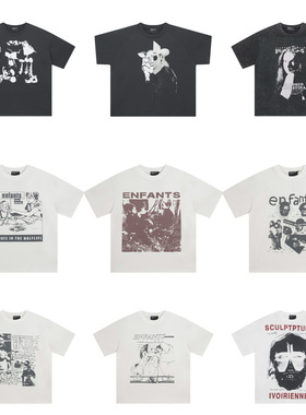 李圣俊同款ERD忧郁的富二代合集猪人短袖休闲宽松百搭美潮T恤百搭