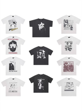 李圣俊同款ERD忧郁的富二代合集猪人短袖休闲宽松百搭美潮T恤