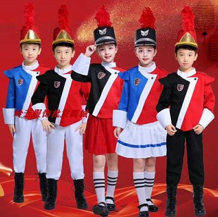 新款鼓号队服幼儿童小学生仪仗队中小学生鼓乐队表演服装旗手衣服