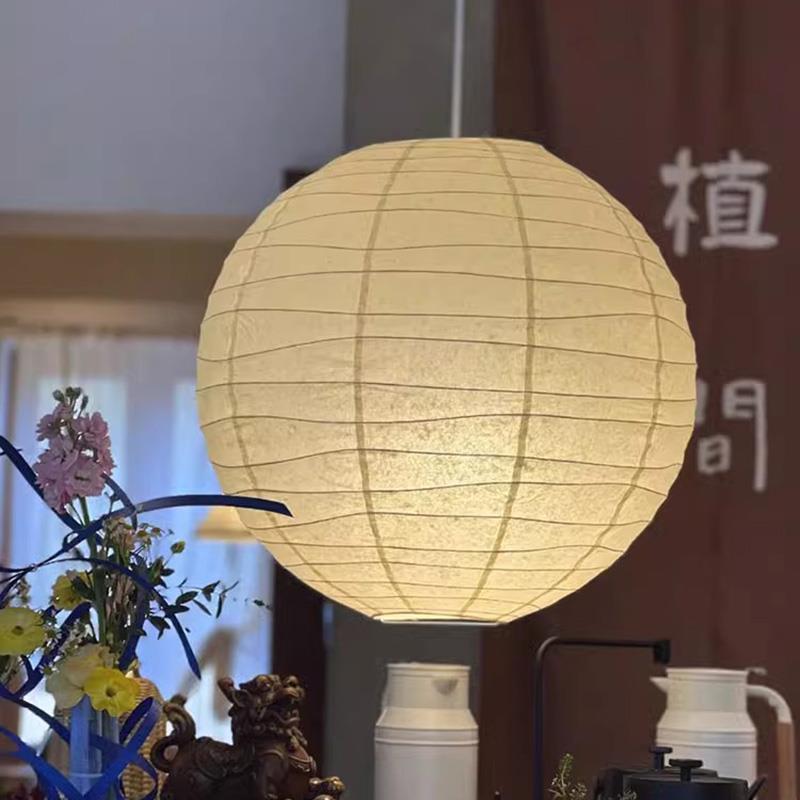 日式餐厅吊灯野口勇Akari中古和风宣纸灯笼复古侘寂风民宿卧室灯