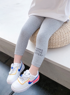 英国next kiss女童打底裤春季新款外穿洋气儿童宝宝百搭九分裤子