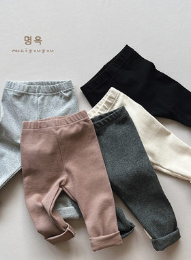 英国NEXT MZYY儿童纯棉弹力打底裤春秋冬男女童宝宝内外穿保暖裤