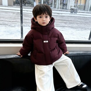 法国BADNUT男童高充绒量羽绒服冬季2025新款儿童加厚白鸭绒防寒服