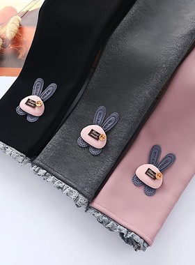 英国Next nien童装女童秋冬纯色打底裤宝宝纯棉加绒裤子外穿长裤