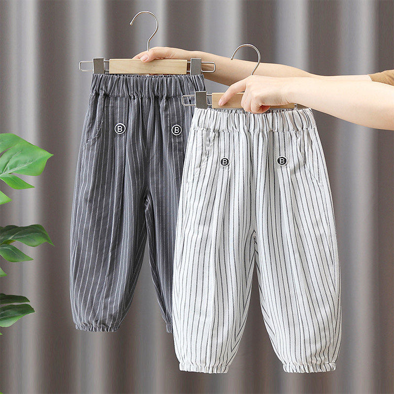 英国DHWA男童夏季薄款宝宝防蚊裤儿童夏装纯棉小男孩休闲时尚长裤