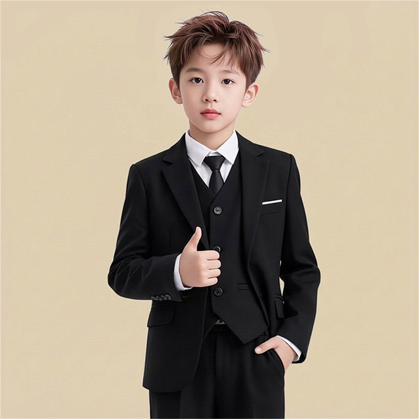 韩国Uamtor男童西装套装秋季小男孩主持人礼服钢琴演出服花童西服
