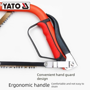 新Yatao高弓锯强力钢锯架弯弓形花园深腰园艺伐木柴火修剪锯手工