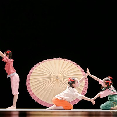 新舞蹈道具弄堂记忆伞儿童装饰y伞古典舞表演演出油纸伞绸布专业