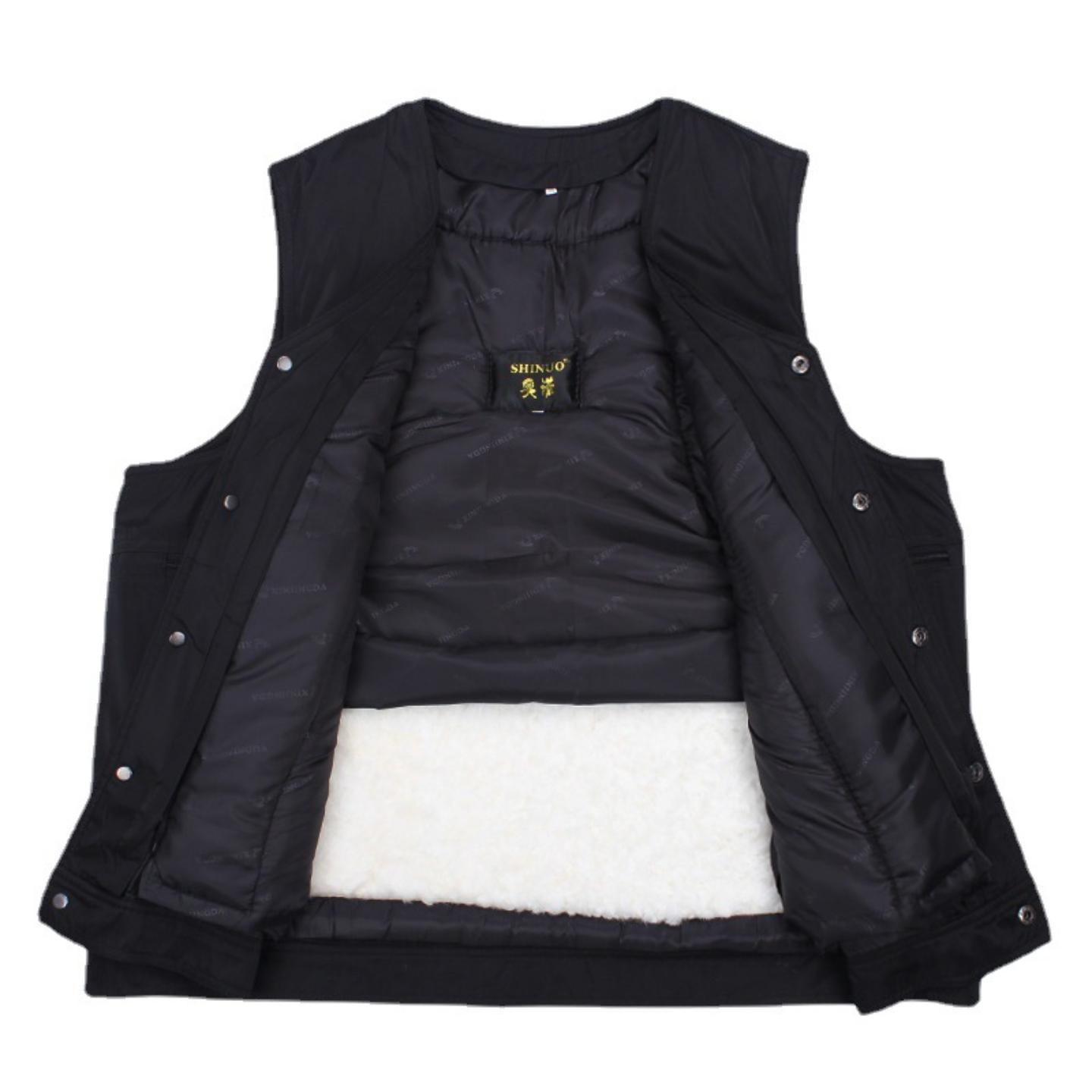 厂家批发中老年男女式羊皮马甲