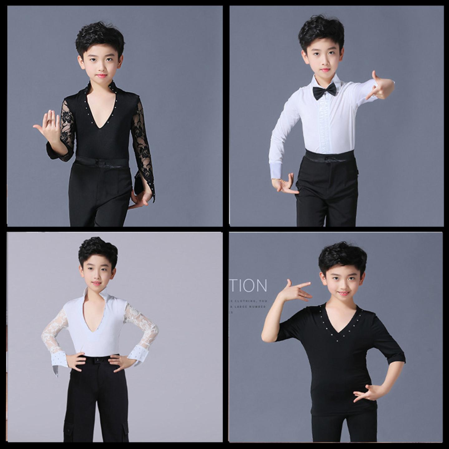 男童练功服夏秋男孩拉丁舞蹈