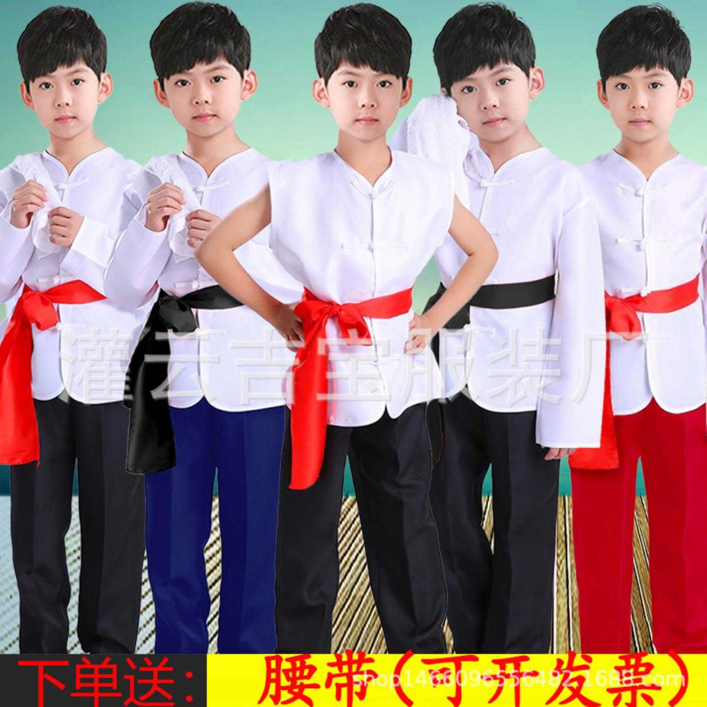 王二小儿童演出服红军八路军村姑