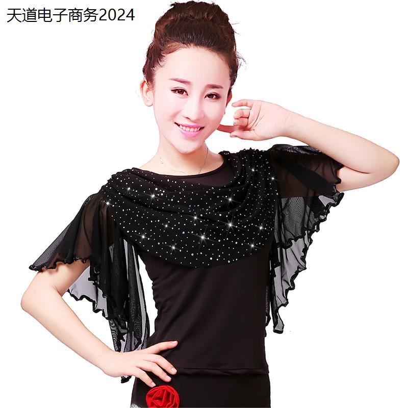 广场舞服装新款上衣短袖