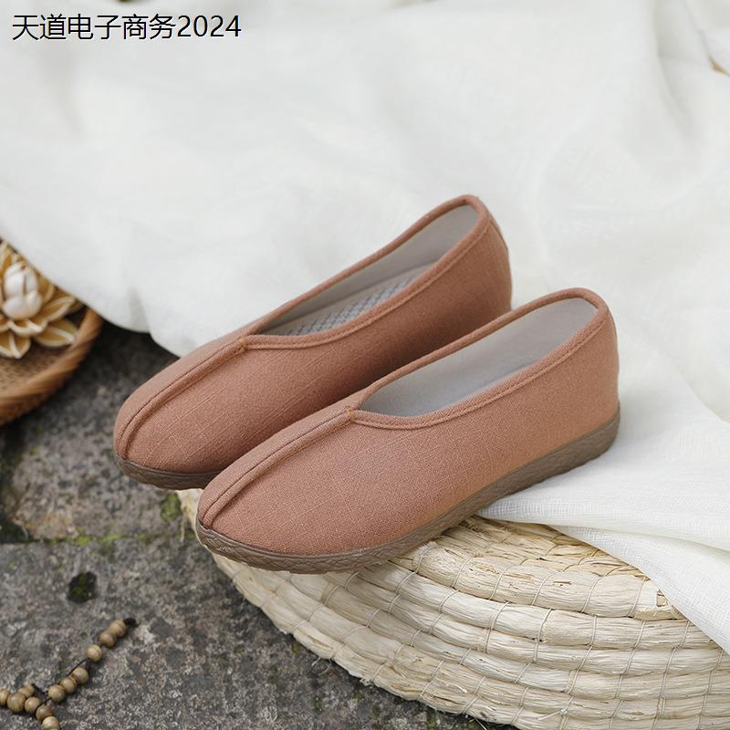 夏季禅意汉服女低帮棉布