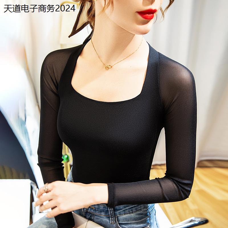 舞之丁舞上衣女网纱新款