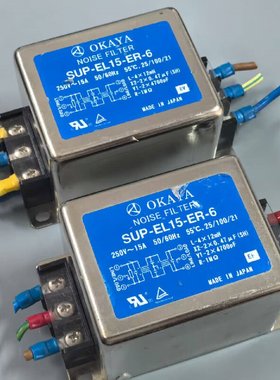 日本产OKAYA电源滤波器SUP-EL15-ER-6/SUP-P15H-EPR-4 电源滤波