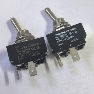10A美国CARLING/嘉陵两档2脚钮子开关T85/55 摇臂开关3/4HP 0918R
