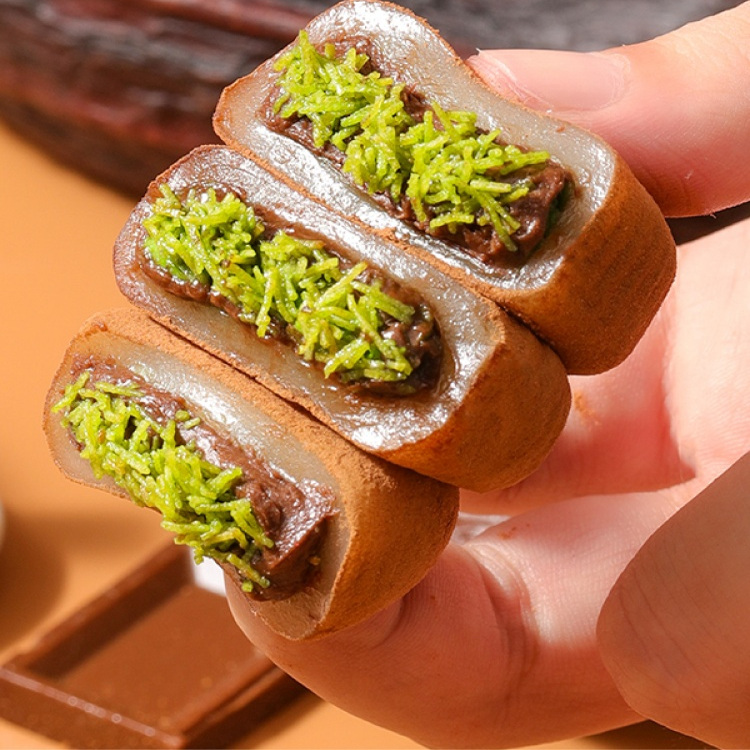 迪拜风味开心果酱面包丝生巧福团巧克力麻薯