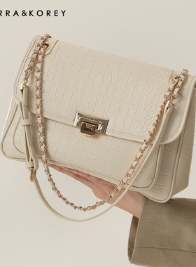 Cierra Korey官网单肩邮差包包女士2025新款链条包通勤大包斜挎包