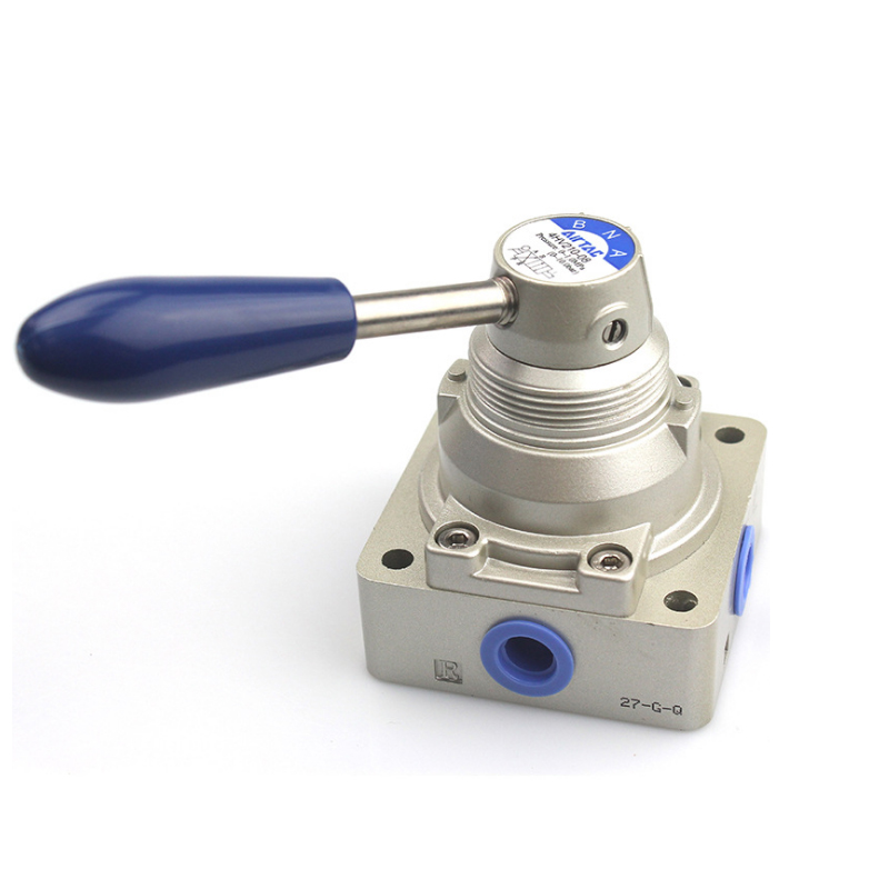 亚德客气动开关手转阀气缸手动手板阀4HV210/230-08三位四通HV-02