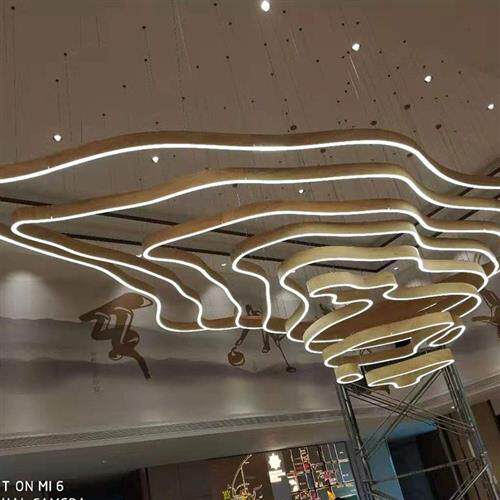 轻奢酒店工程吊灯现代简约客厅灯大气别墅复试楼展厅大堂前台大厅
