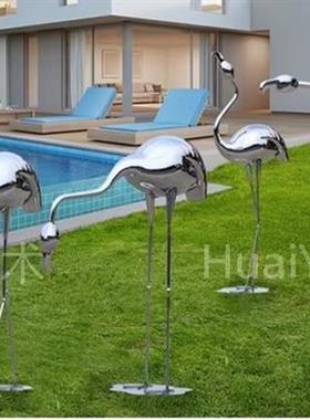 不锈钢镜面椭圆形水滴鹅卵石雕塑室内售楼处酒店会所水池装饰摆件