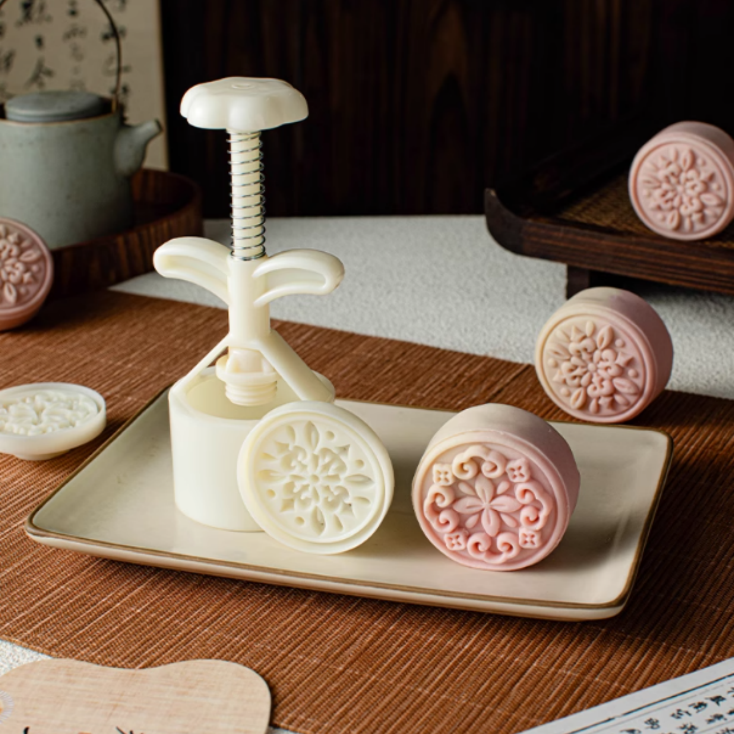 月饼模具新款2025网红广式冰皮手压式商家用磨具75克50g中秋古风