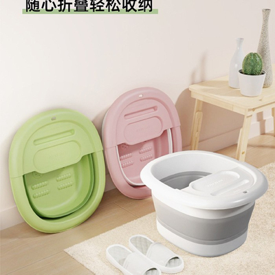 泡脚桶可折叠家用便携式按摩泡脚盆加厚过小腿足浴洗脚盆养生神器