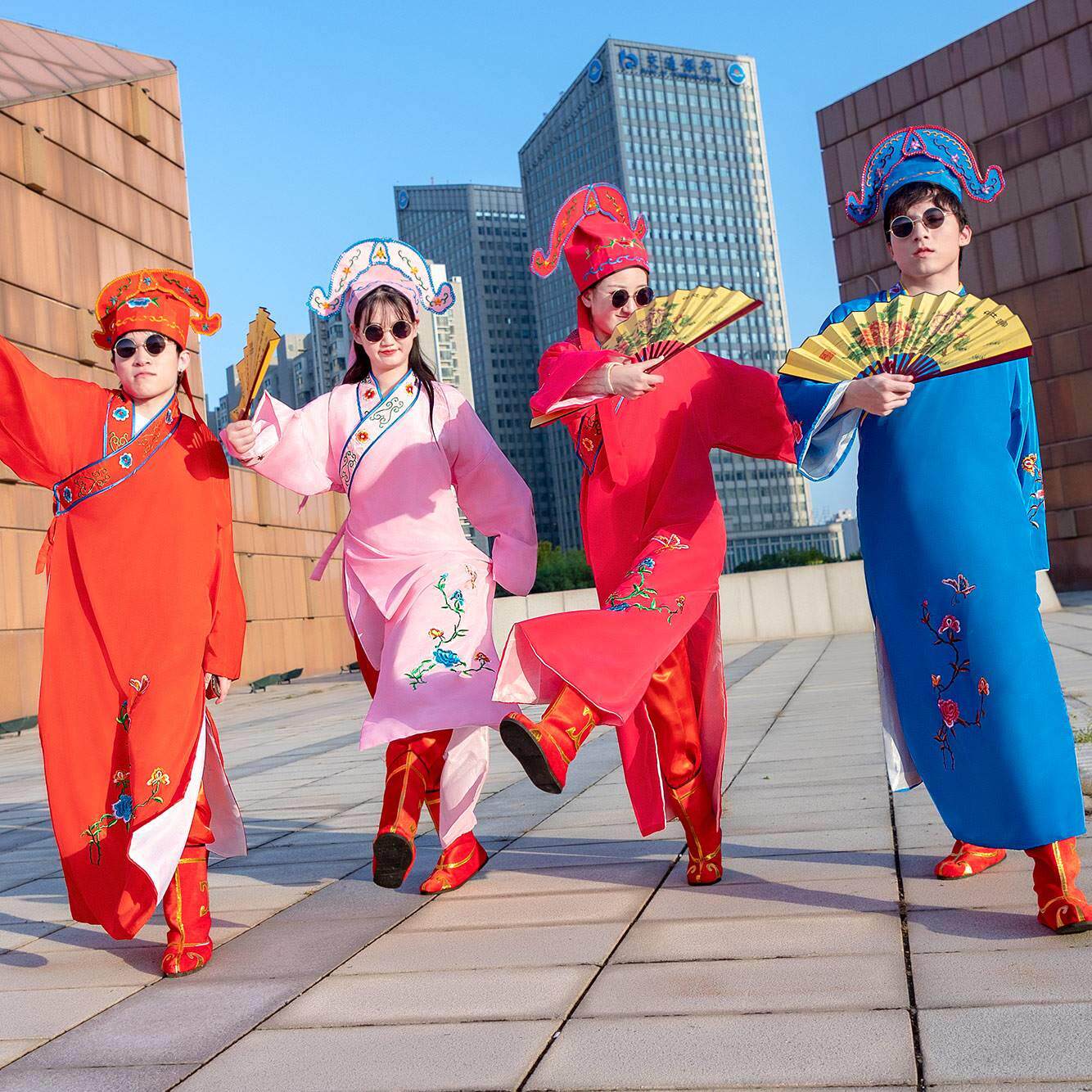 江唐南四大才子古装psy服装小品全演服出服装伯虎套服装三句半表