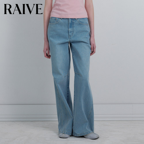 RAIVE设计感微喇韩系长裤牛仔裤