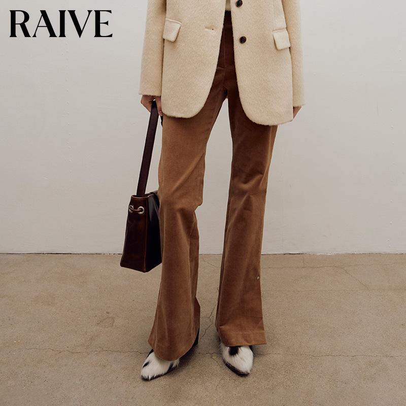 RAIVE复古灯芯绒微喇长裤