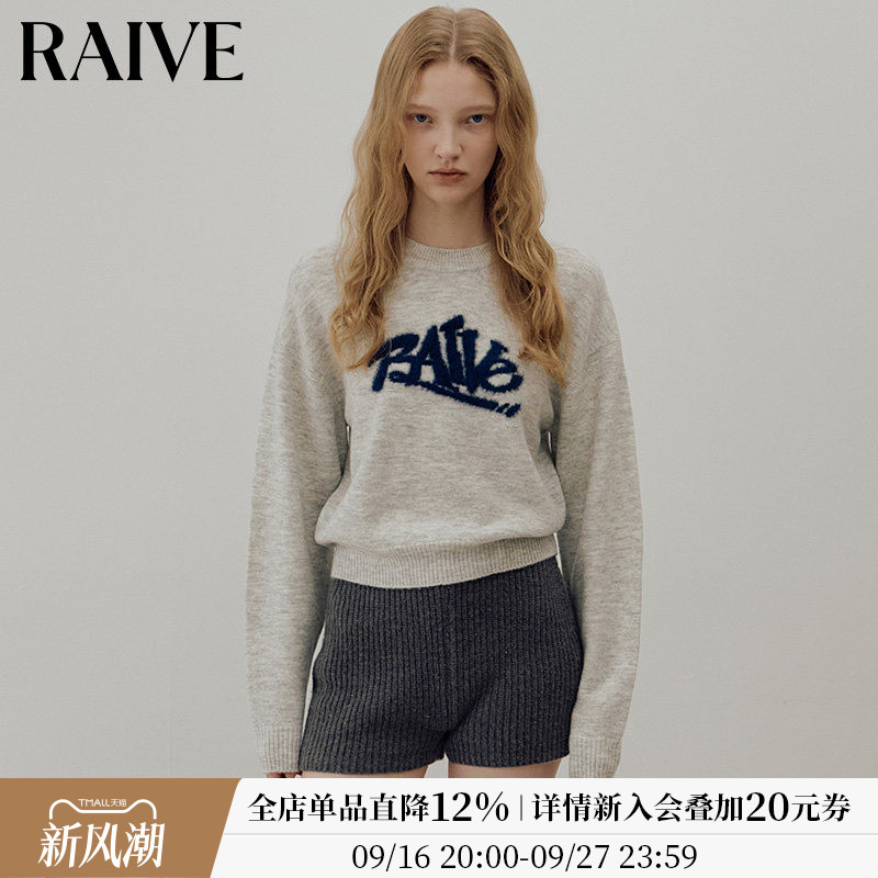 RAIVE圆领韩版柔软毛针织衫图片